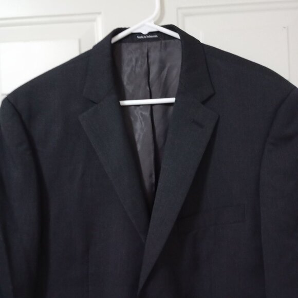 Pronto Uomo Platinum 100% Wool Black Business Blazer Jacket Sport Coat Men's 42 - Picture 7 of 12